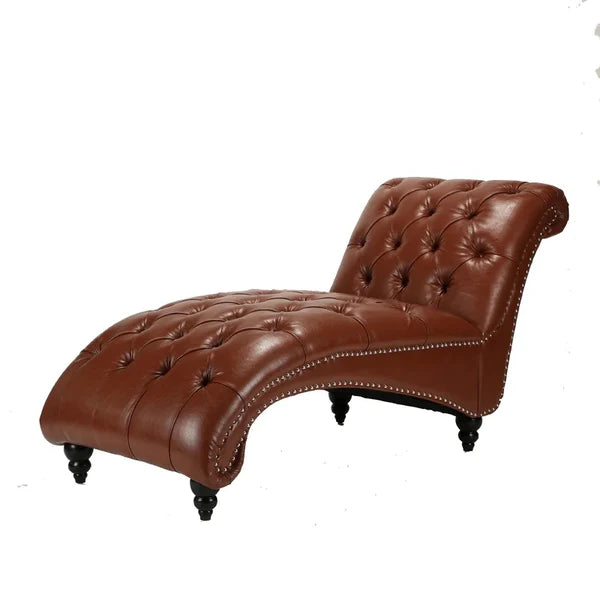 Lounge Chair: Leffette Tufted Chaise Lounge