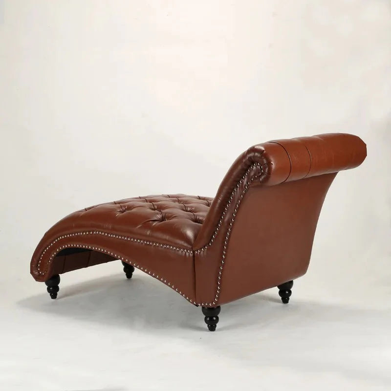 Lounge Chair: Leffette Tufted Chaise Lounge