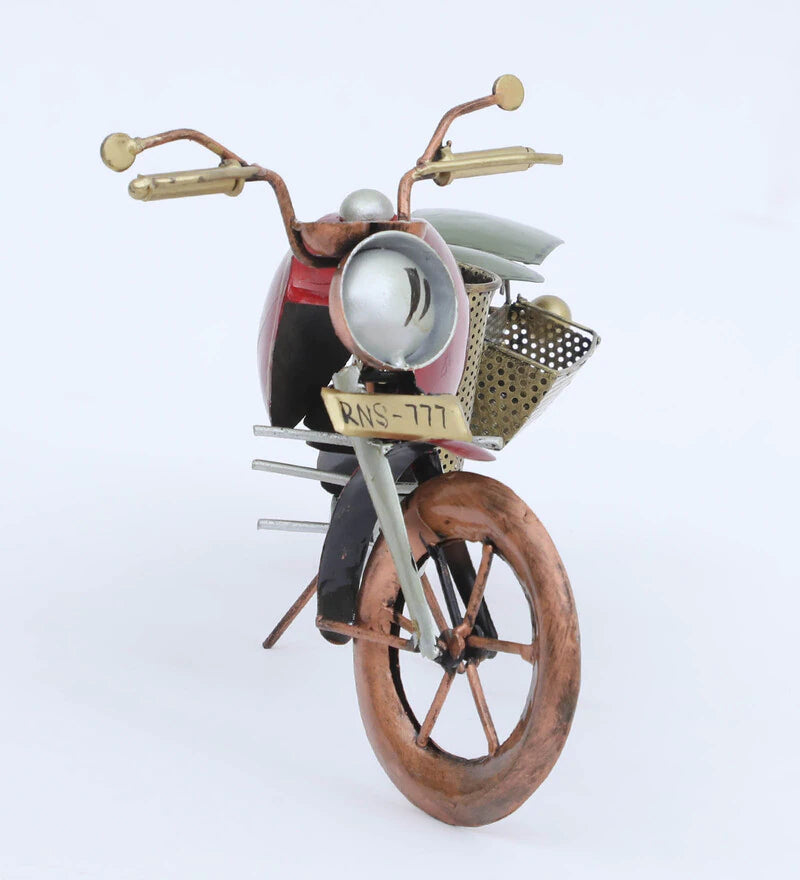 Pen Stand : Metal Multicolour Bike Pen & Card Stand