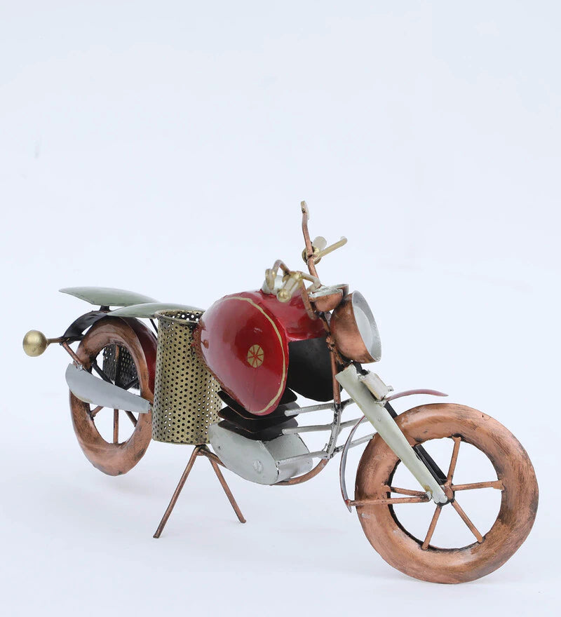 Pen Stand : Metal Multicolour Bike Pen & Card Stand