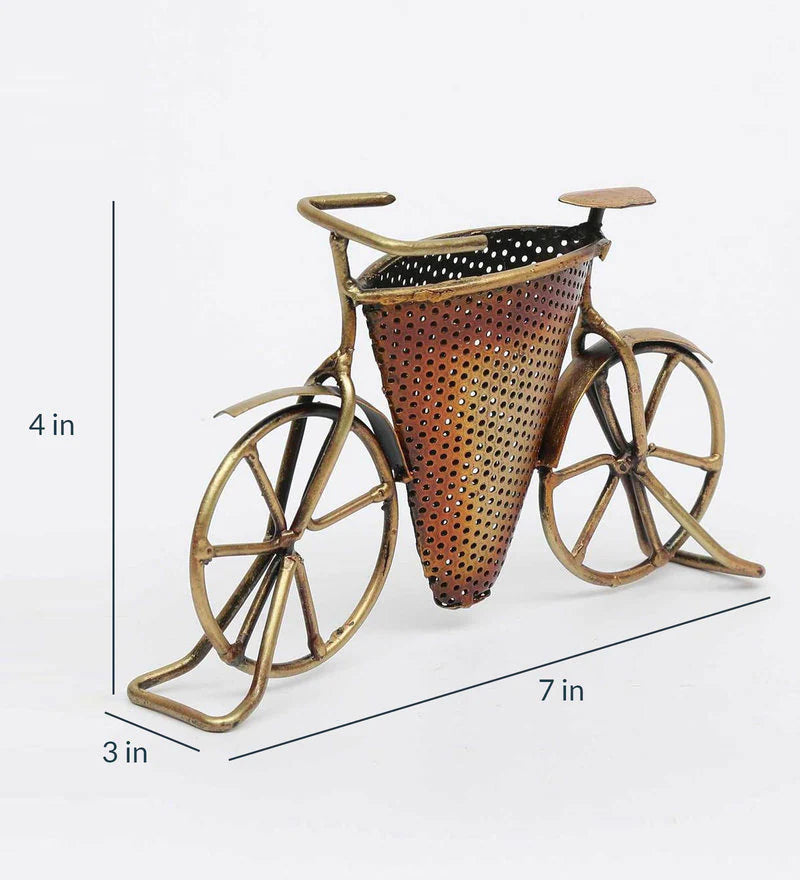 Pen Stand - Metal Pen Holder In Copper Table Decor
