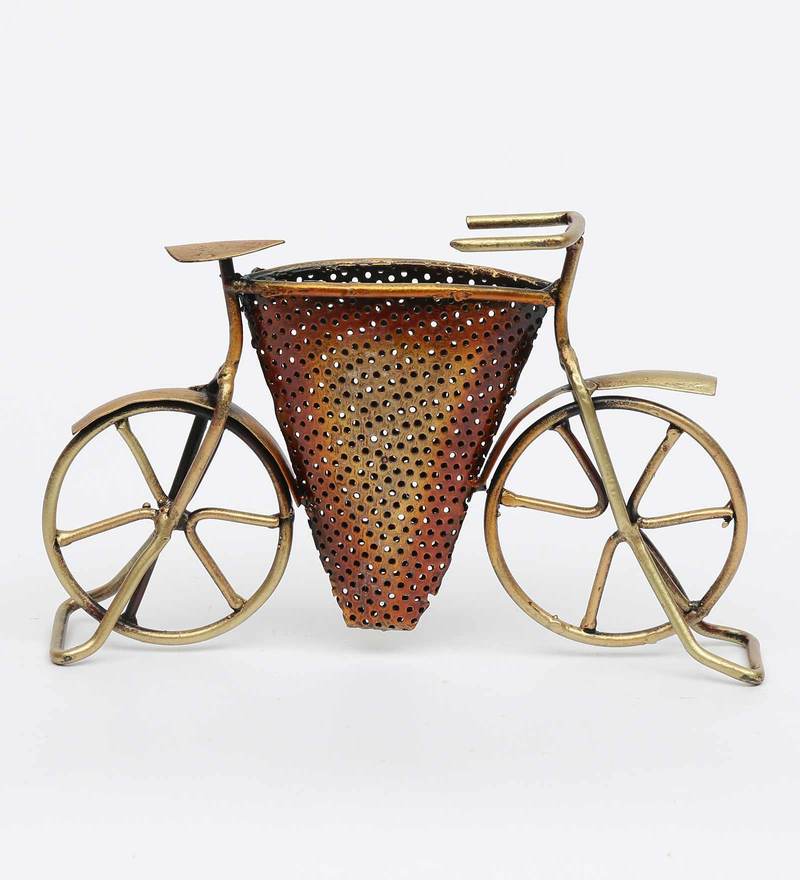 Pen Stand - Metal Pen Holder In Copper Table Decor