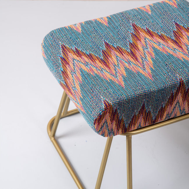 Metallic Stools: Multicolor Metallic Ottoman