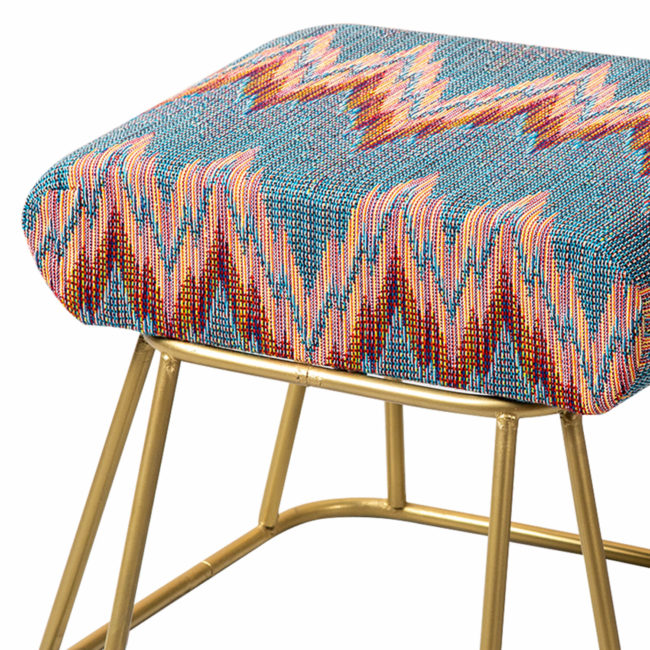 Metallic Stools: Multicolor Metallic Ottoman