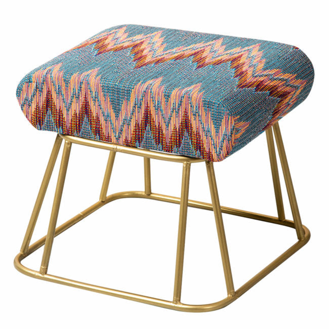 Metallic Stools: Multicolor Metallic Ottoman