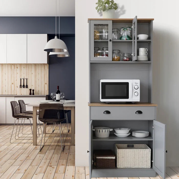 Microwave Stands: 70" Kitchen Cabinet & Hutch Cabinets
