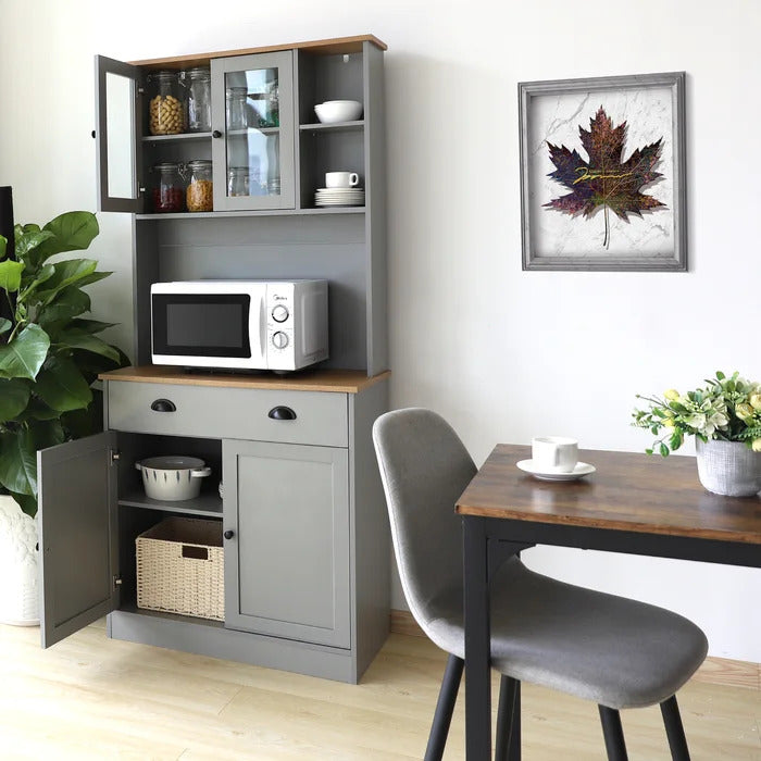Microwave Stands: 70" Kitchen Cabinet & Hutch Cabinets