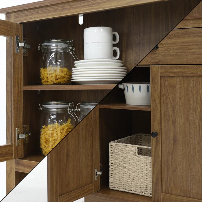 Microwave Stands: 71'' Kitchen Pantry & Hutch Cabinets