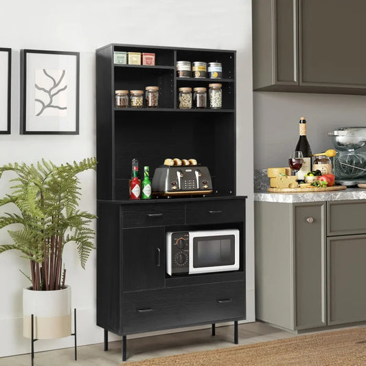 Microwave Stands: 71" Kitchen Pantry & Hutch Cabinets