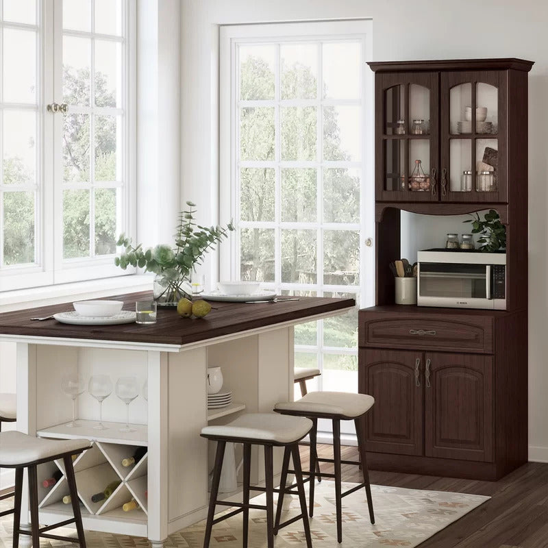 Microwave Stands : 73" Kitchen Pantry & Hutch Cabinets