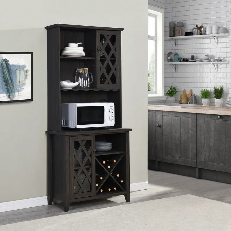 Microwave Stands : Allen 72" Kitchen Pantry & Hutch Cabinets