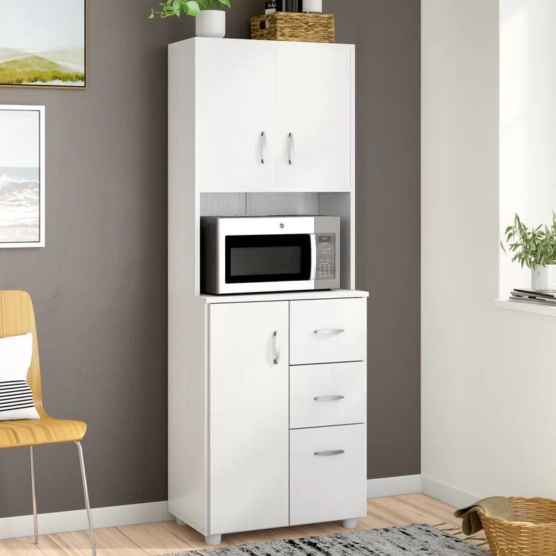 Microwave Stands : Classic 66" Kitchen Pantry & Hutch Cabinets