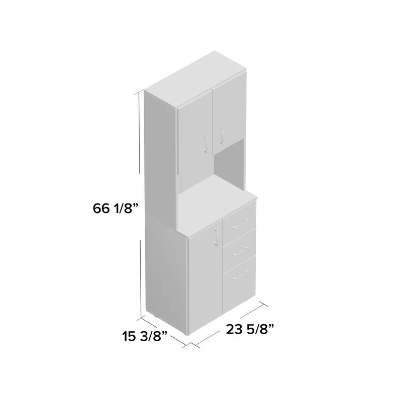 Microwave Stands : Classic 66" Kitchen Pantry & Hutch Cabinets