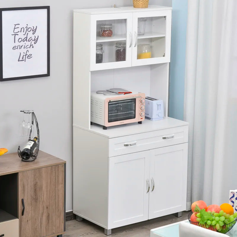 Microwave Stands : Modern 67" Kitchen Pantry & Hutch Cabinets