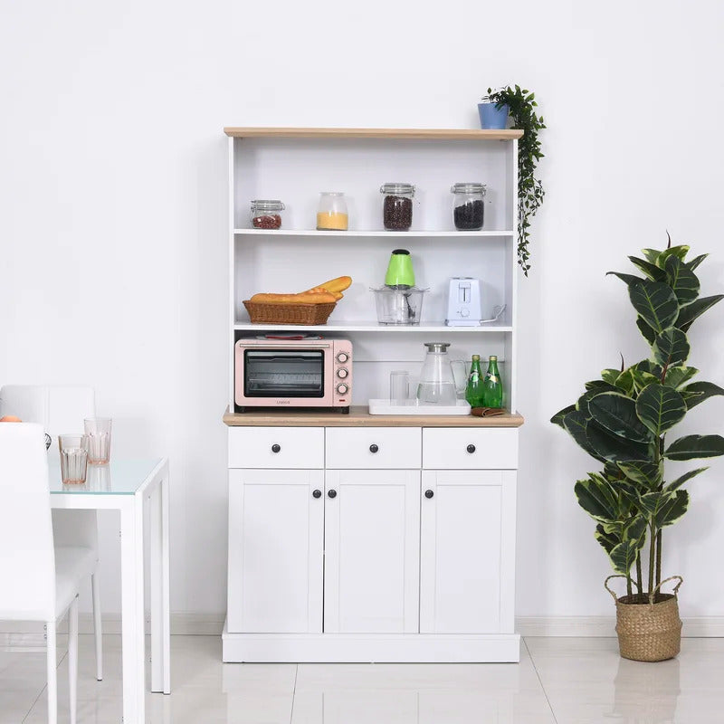 Microwave Stands : Shin 71" Kitchen Pantry & Hutch Cabinets