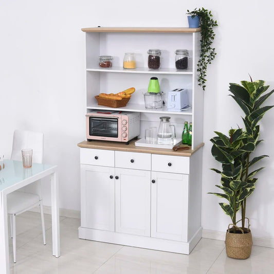 Microwave Stands : Shin 71" Kitchen Pantry & Hutch Cabinets