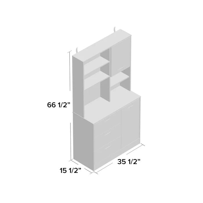 Microwave Stands: 67" Kitchen Pantry & Hutch Cabinets