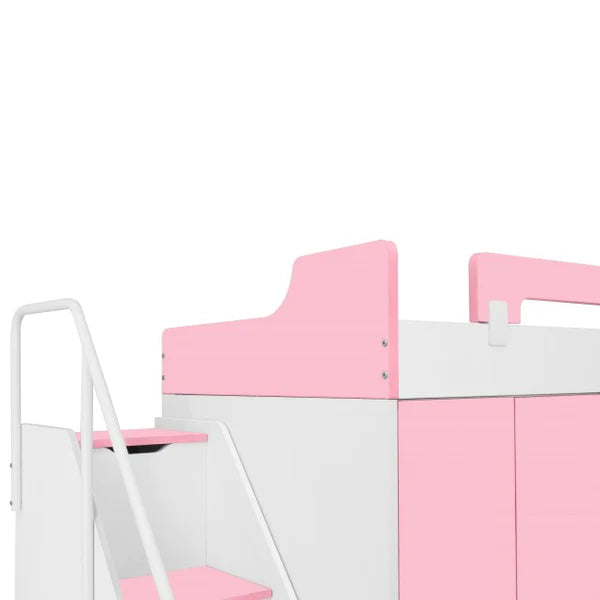 Bunk Beds:- Kids Midsleeper Bunk Bed with Wardrobe With Study Table Kids Furniture