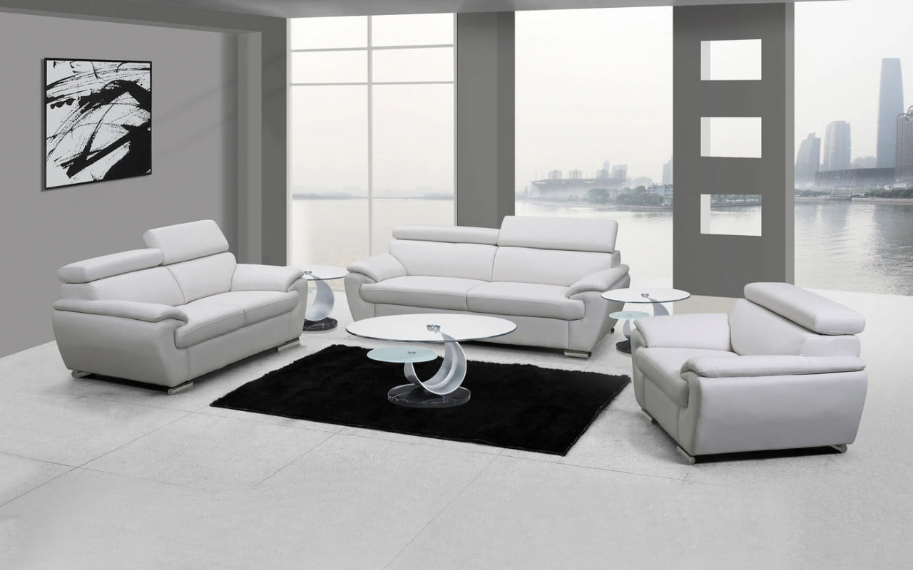Modern Sofa Set: 5 Seater Leatherette Sofa Set