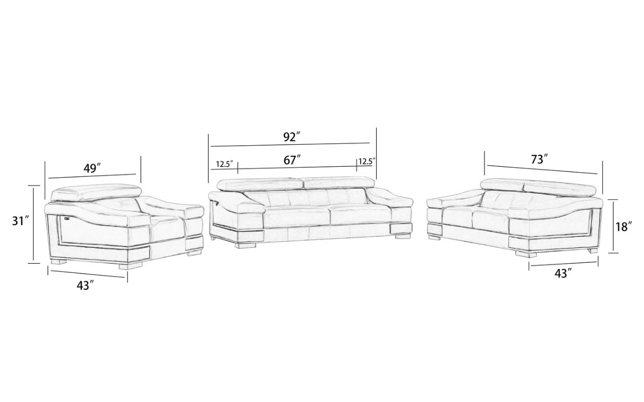 Modern Sofa Set: Black 5 Seater Sofa Set
