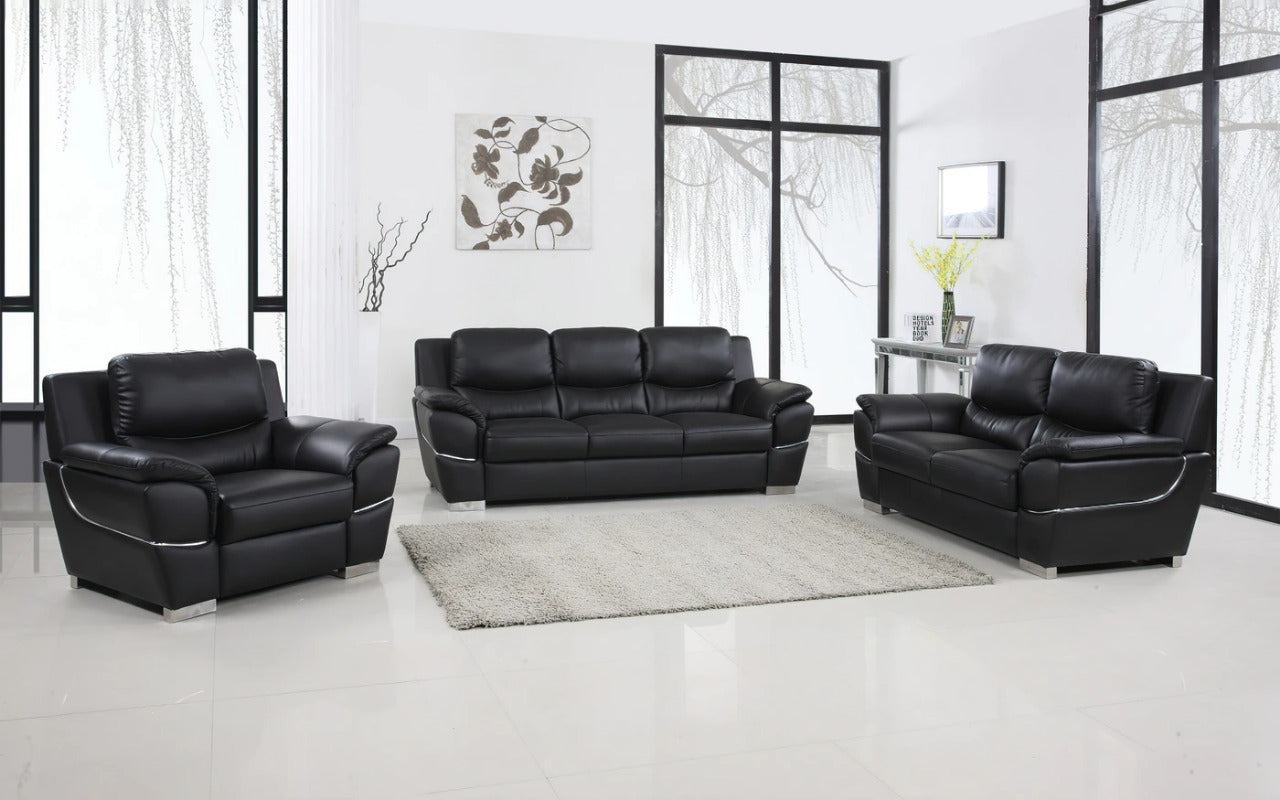 Modern Sofa Set: 6 Seater Leatherette Sofa Set