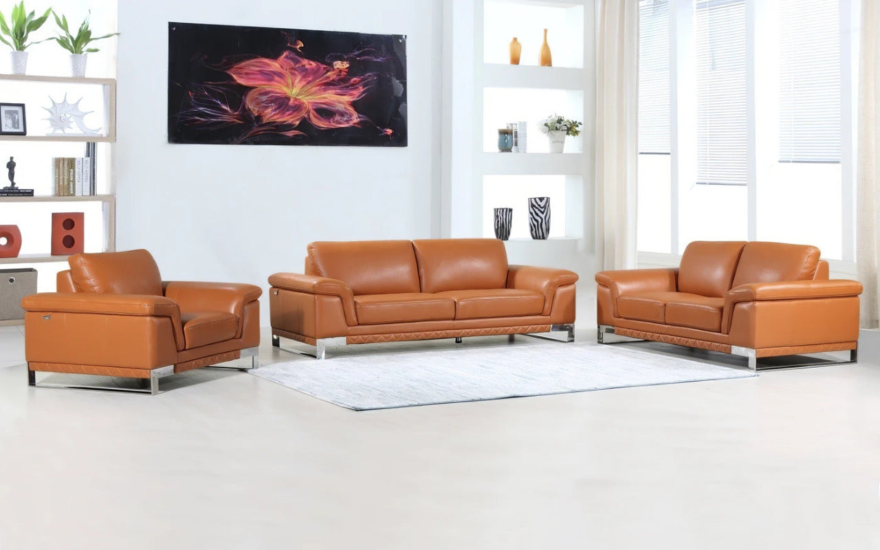 Modern Sofa Set: Leather 5 Seater Sofa Set