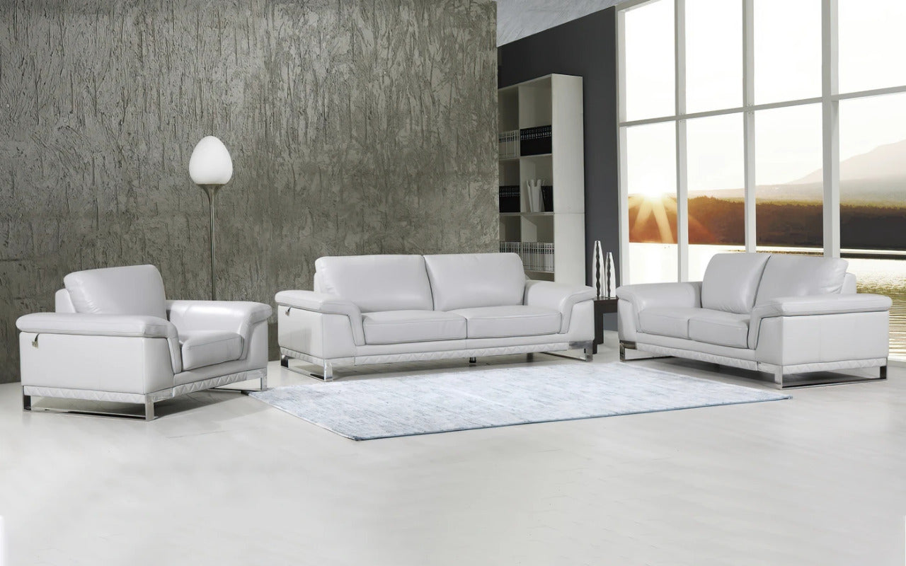 Modern Sofa Set: Leather 5 Seater Sofa Set