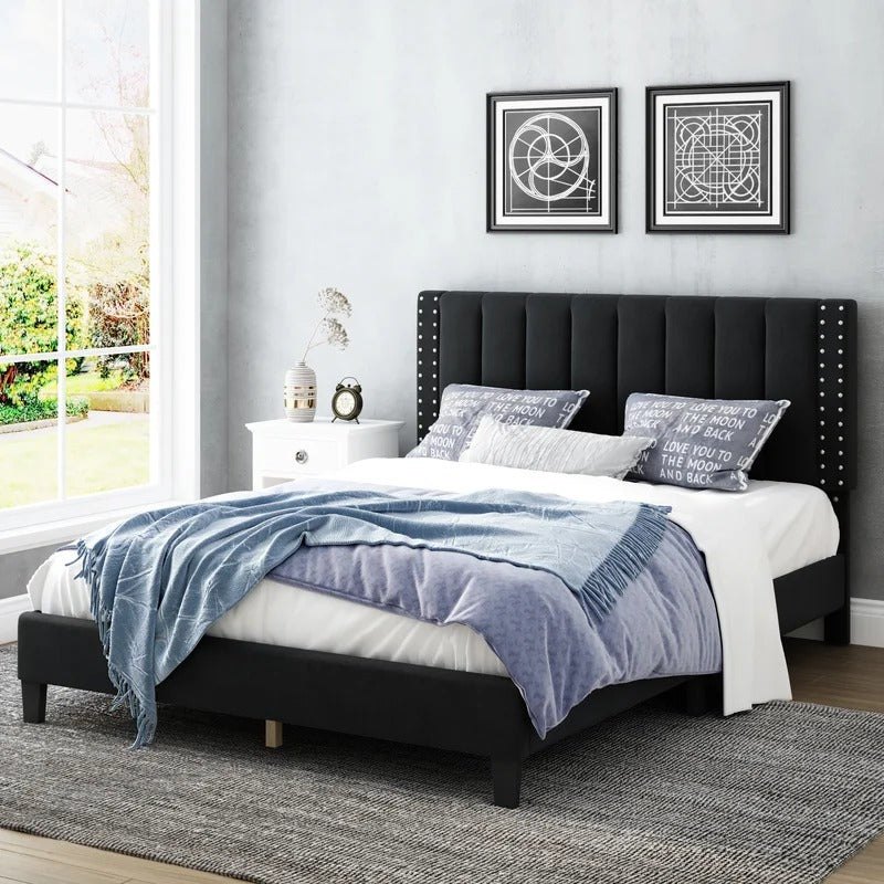 Modular Bed : Eva Tufted Upholstered Platform Bed