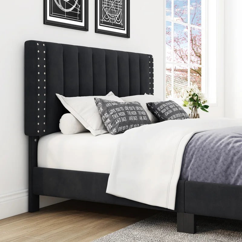 Modular Bed : Eva Tufted Upholstered Platform Bed