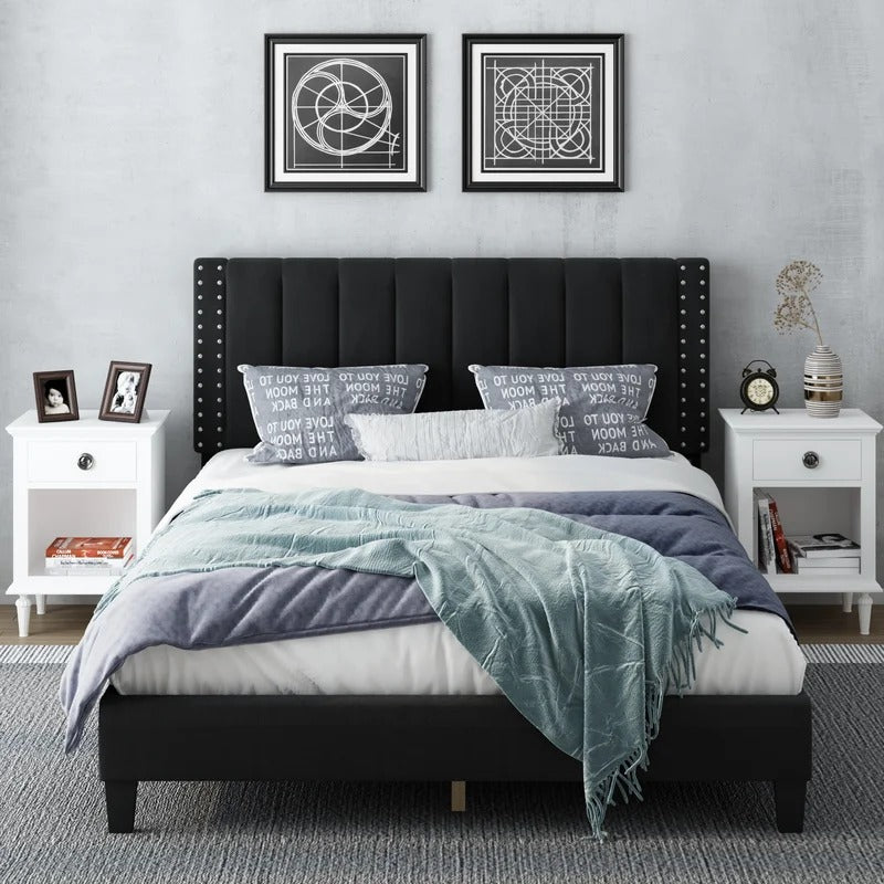 Modular Bed : Eva Tufted Upholstered Platform Bed