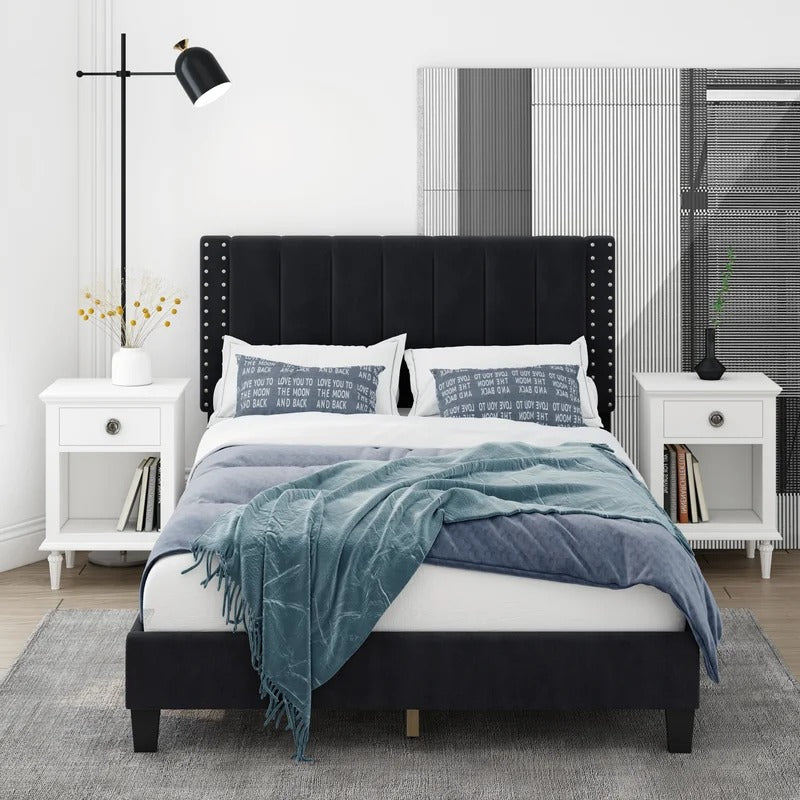 Modular Bed : Eva Tufted Upholstered Platform Bed