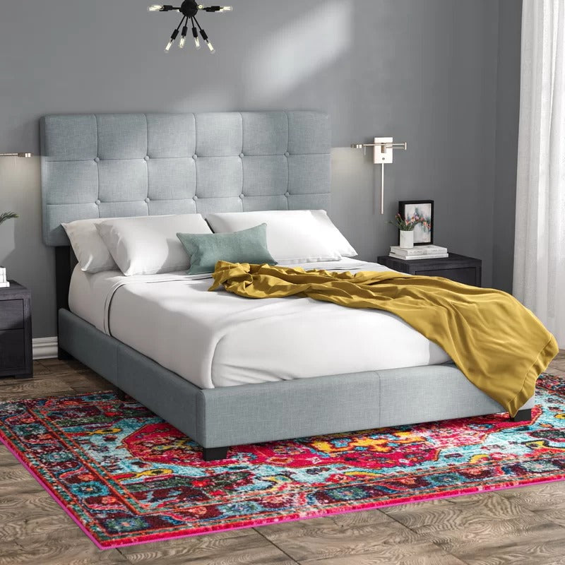 Modular Bed : Fiza Tufted Upholstered Standard Bed