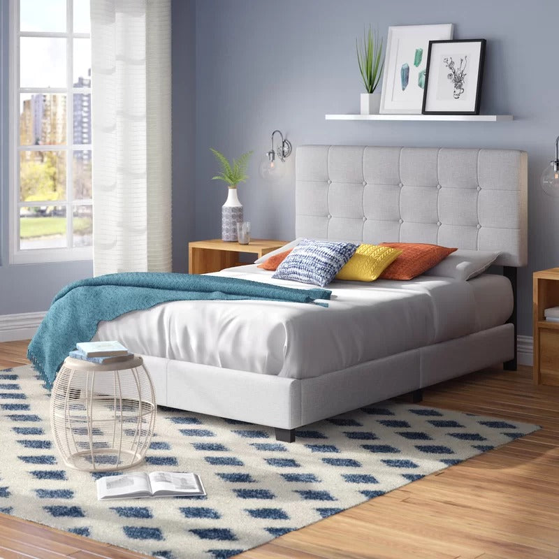 Modular Bed : Fiza Tufted Upholstered Standard Bed