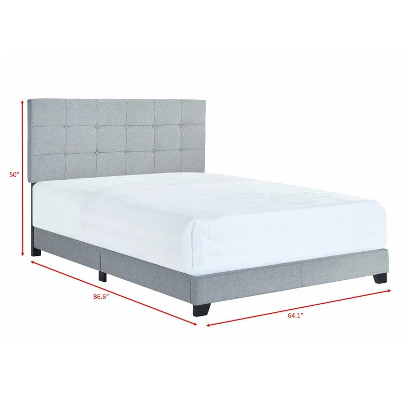 Modular Bed : Fiza Tufted Upholstered Standard Bed