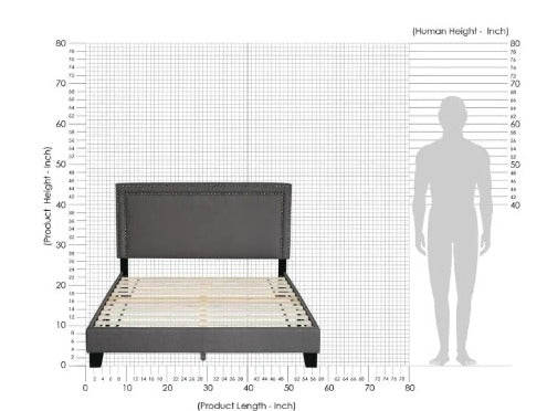 Modular Bed Keni Upholstered Platform Bed