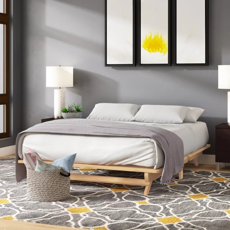 Modular Bed : Liza Solid Wood Platform Bed