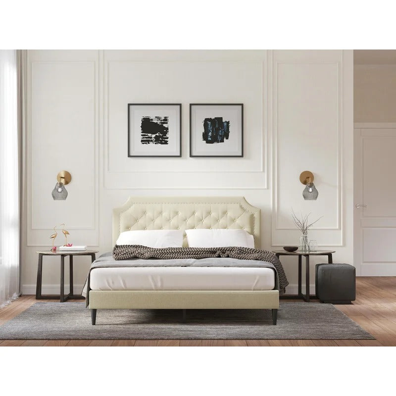 Modular Bed : Tufted Upholstered Platform Bed