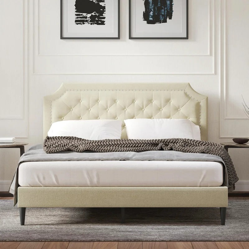 Modular Bed : Tufted Upholstered Platform Bed