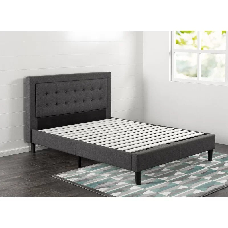 Modular Bed : Vani Tufted Upholstered Platform Bed
