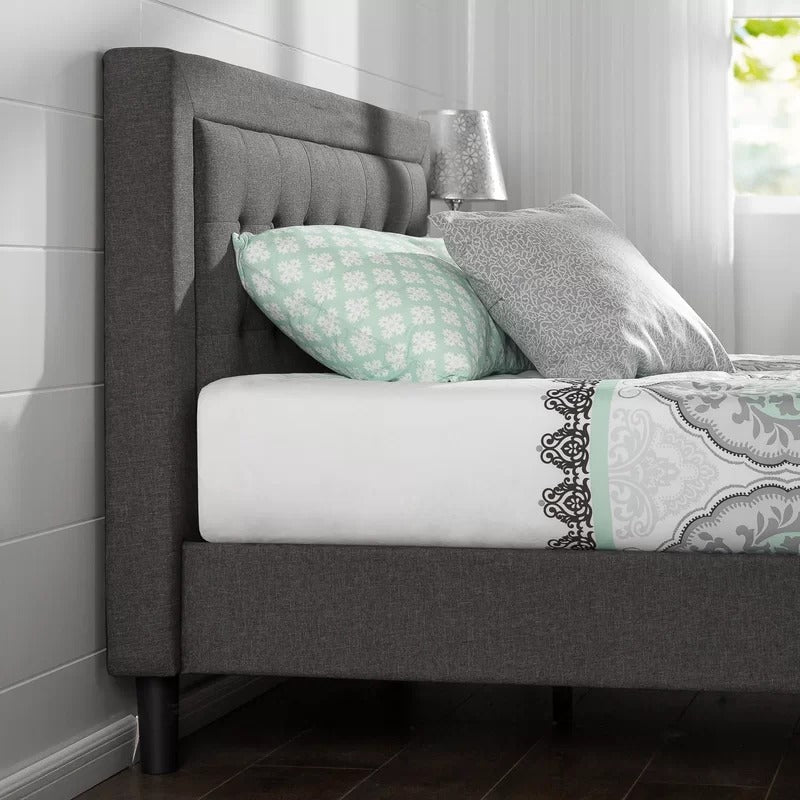 Modular Bed : Vani Tufted Upholstered Platform Bed