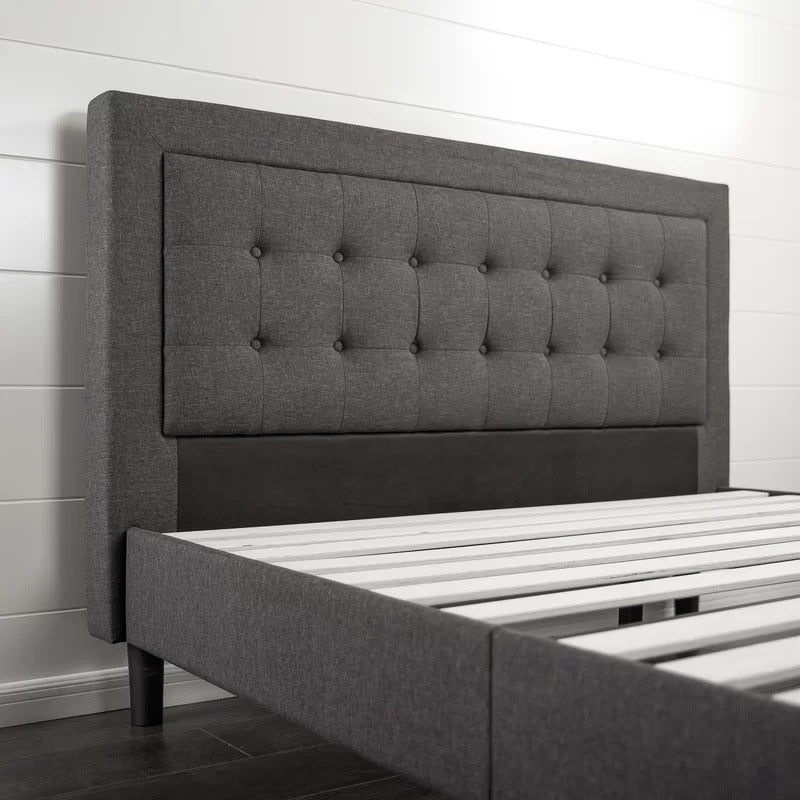 Modular Bed : Vani Tufted Upholstered Platform Bed