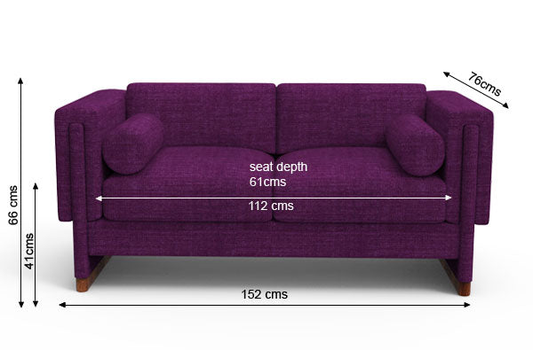 3 Seater Sofa Set:- Munix Fabric Sofa Set (Violet)