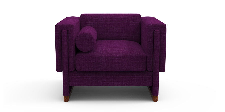 3 Seater Sofa Set:- Munix Fabric Sofa Set (Violet)