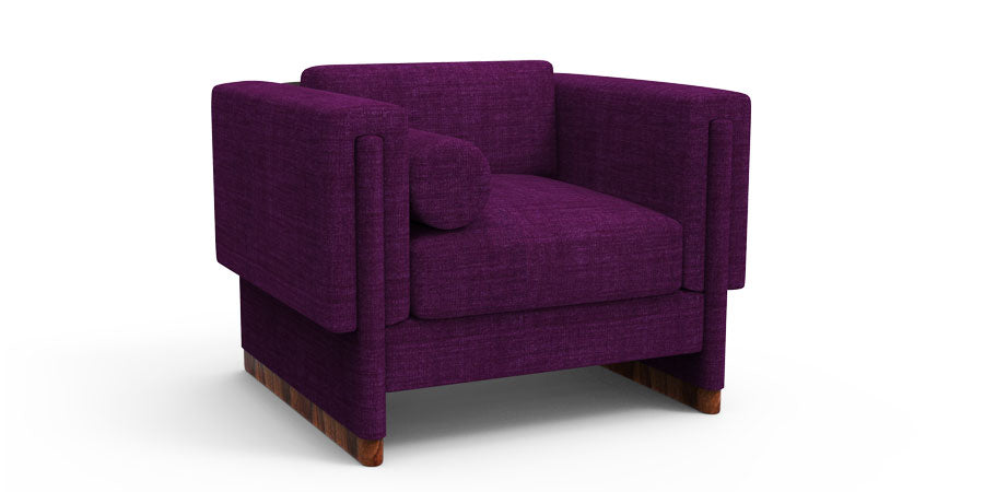 3 Seater Sofa Set:- Munix Fabric Sofa Set (Violet)