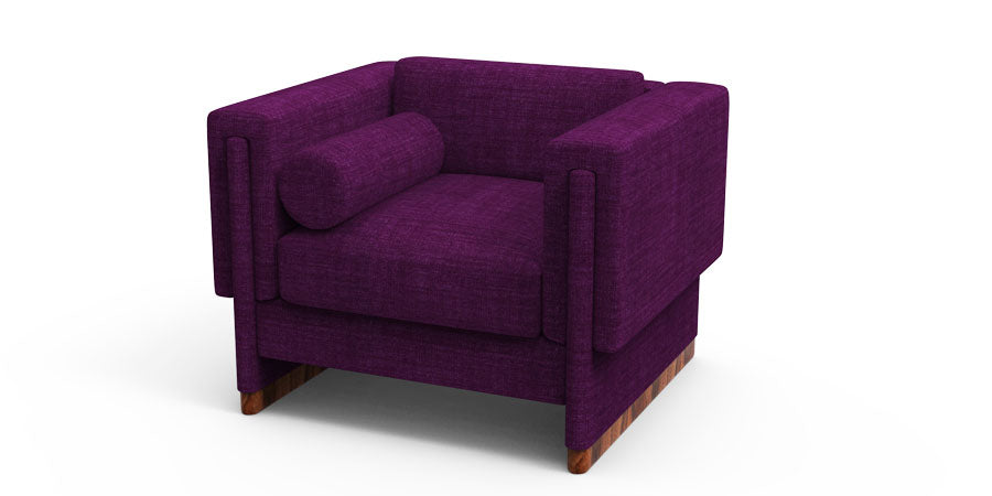 3 Seater Sofa Set:- Munix Fabric Sofa Set (Violet)