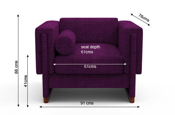 3 Seater Sofa Set:- Munix Fabric Sofa Set (Violet)