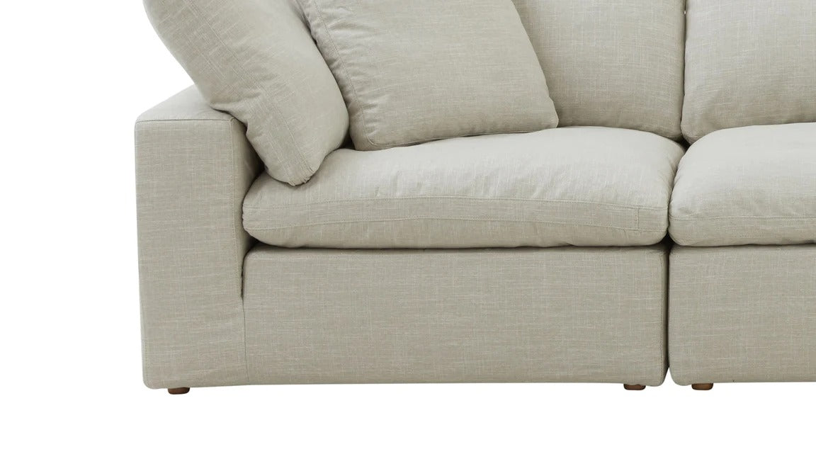 3 Seater Sofa:- Neppar Fabric Sofa Set, (Light Grey)
