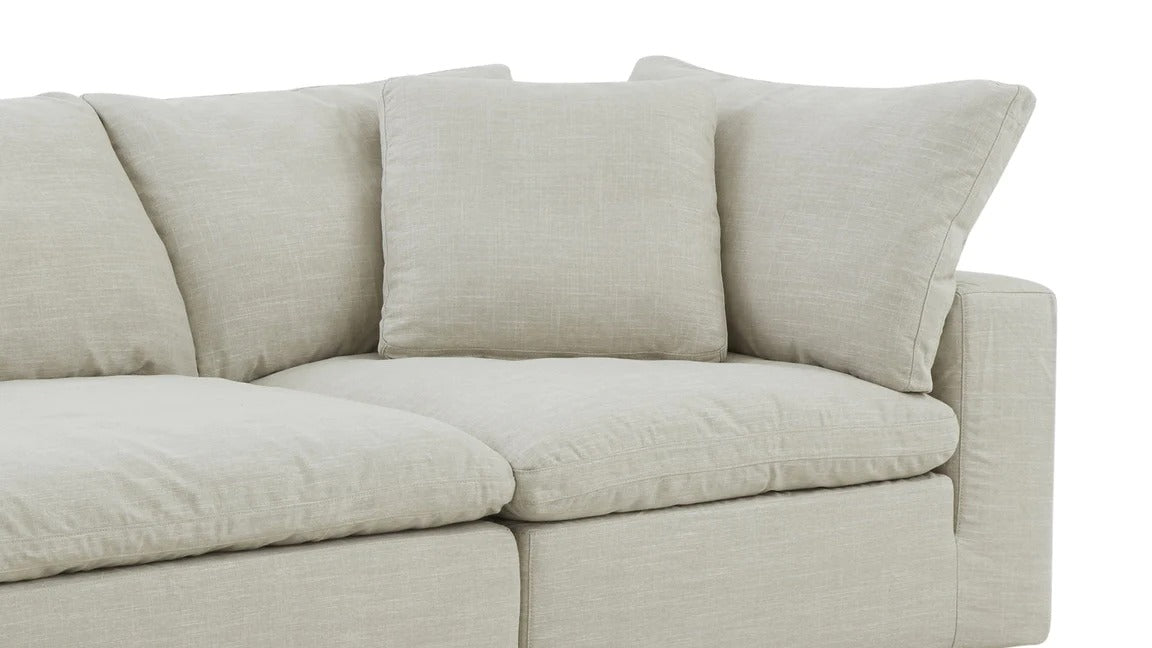 3 Seater Sofa:- Neppar Fabric Sofa Set, (Light Grey)