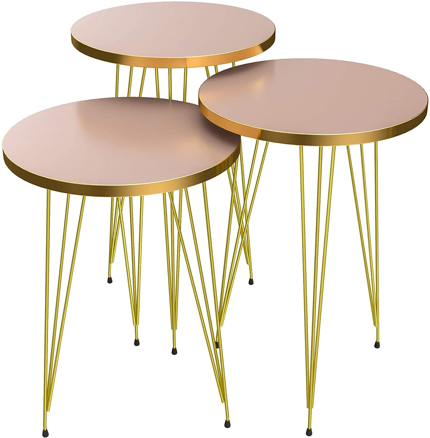Nest Of Tables : 3 HIGH Gloss Nesting End Tables Nightstands