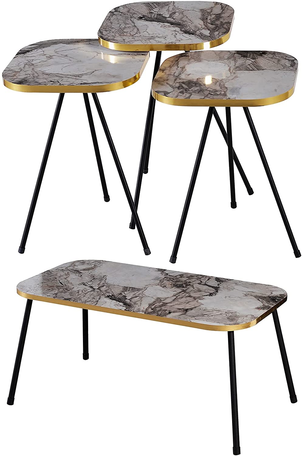 Nest Of Tables : 4 Piece Living Room Table Set Coffee Table/Round Nesting Tables